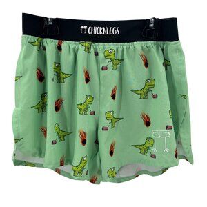 Chicknlegs Womens Dinosaur Running Shorts Size M Fun & Lightweight